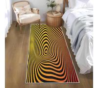 Rayures De ZèBre Tapis 120x180 cm Graphisme 3D Moquette Antiderapant à Poils Courts Tapis 3D Lavable en Machine Convient aux Chambres d'enfants Cuisines et Salons a-3568