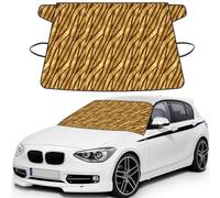 Rayures Ocre en Peau d'animal Africain,Housse de Pare-Brise de Voiture, Protection Pare-Brise - Résistante à la Neige, à la Glace, au Soleil, aux UV, à la poussière et à l'eau