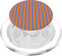 Rayures Orange et Bleues, Rayures Verticales, Bloc de Couleur PopSockets PopGrip pour MagSafe