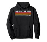 Rayures rétro Vintage de North Little Rock Arkansas Sweat à Capuche