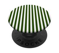 Rayures Vertes, Rayures Verticales, Noël, rétro années 70 PopSockets PopGrip Adhésif