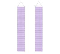 Rayures violettes et blanches, Décorations pour fête de remise de diplômes - Bannière de bienvenue à suspendre au porche, pour l'intérieur et l'extérieur