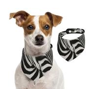 Rayures zébrées imprimées en Noir et Blanc,Bandanas pour Chien, écharpe en Coton, Bavoirs réglables pour Animaux de Compagnie,L
