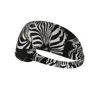 Rayures zébrées imprimées en Noir et Blanc,Bandeau de Sport Unisexe, Bandeau élastique Multi-usages pour Cheveux