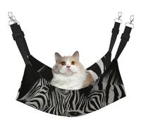 Rayures zébrées imprimées en Noir et Blanc,Hamac Suspendu pour Chat, lit Suspendu Doux Double Face pour Petits Chiens,M