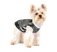 Rayures zébrées imprimées en Noir et Blanc,T-Shirt sans Manches en Coton pour Animaux de Compagnie, Gilet Respirant, Extensible et Doux,M