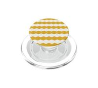 Rayures Zigzag Modernes du Milieu du siècle en Or Jaune et Blanc PopSockets PopGrip pour MagSafe