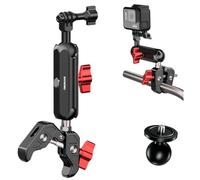 RAYWOWO Support à Pince pour Appareil Photo, kit d'accessoires, tête à Bille à 360 °, Bras Magique, Photographie, Gratuit pour Moto, vélo, Miroir, GoPro, Akaso, DJI Insta360 Action Camera (RW9C-1)