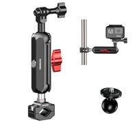 RAYWOWO Support à Pince pour Appareil Photo, kit d'accessoires, tête à Bille à 360 °, Bras Magique, Photographie, Gratuit pour Moto, vélo, Miroir, GoPro, Akaso, DJI Insta360 Action Camera (RW9C-32)