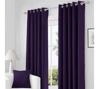 RayyanLinen Paire de rideaux occultants thermiques à œillets avec 2 embrasses offertes