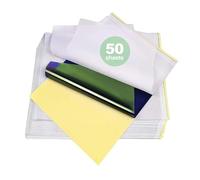 Rayyl 50 Feuilles Stencil Tatouage Transfert A4 Papier Tatouage Thermique, Papier Stencil Thermique pour Projets DIY et Imprimante