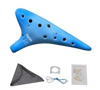rayzm Ocarina en Céramique Alto C à 12 trous, 13 Notes en Do Majeur, Instrument à Vent Ocarina pour Débutants avec Sac de Transport Rembourré