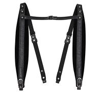 rayzm Sangles de harnais d'accordéon, sangles d'épaule réglables pour accordéons, cuir synthétique épaissi, rembourrage doux de 8 cm de large * 1 cm d'épaisseur pour un jeu confortable