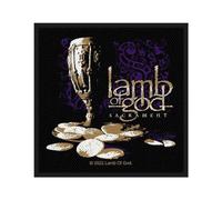 Razamataz Lamb Of God Woven Patch Sacrament Nouveau Officiel Noir Size Accessory Size