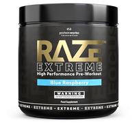 Raze Extreme Pre Workout Powder | Framboise Bleue | Créatine, Caféine & Beta Alanine | Boisson énergétique | THE PROTEIN WORKS | 30 portions