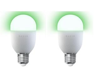 Razer Aether Bulb - Ampoule Intelligente LED RGB pour Maison Connectée (Chroma RGB 16.8 Millions de Couleurs, Compatible avec Matter et l'Application Maison Intelligente (Lot de 2)