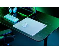 Razer Tapis de souris Atlas – Surface micro-gravée, verre trempé, base antidérapante, Blanc