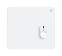 Razer Atlas - Tapis de Souris en Verre (Verre trempé de Qualité Supérieure, Surface Ultra Lisse & Micro-découpée, Résistant à la Saleté et aux Rayures, Mouvements Silencieux, Base Antidérapante) Blanc
