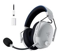 Razer BlackShark V3 Pro for Playstation - Casque Gaming sans Fil avec réduction Active du Bruit ANC - Haut-parleurs Triforce 50mm - HyperSpeed 2,4 GHz - THX Spatial Audio - PS5/PC | Blanc
