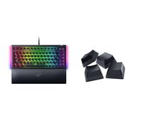 Razer BlackWidow V4 75% + Touches FR Phantom Keycap-Set - Clavier Gaming mécanique remplaçable à Chaud (Disposition compacte, Éclairage sous-jacent sur 2 côtés) US-Layout | Noir