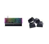 Razer BlackWidow V4 + Phantom Keycap-Set - Clavier Gaming Mécanique Chroma RGB - Snap Tap - Switches Mécaniques Verts (6 Touches Macros Dédiées, Touches ABS à Double Injection) Clavier AZERTY | Noir