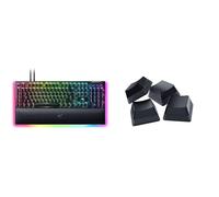 Razer BlackWidow V4 Pro (Switches Jaune) + Phantom Keycap-Set - Clavier Gamer Mécanique Snap Tap (Switches Mécaniques Silencieux, 8 Touches Macro Dédiées, Repose-Poignet en Similicuir) Noir