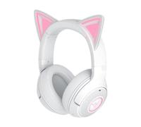Razer Kraken Kitty V2 BT - Casque sans Fil Bluetooth RGB avec Kitty Ears pour Le Jeu et Le Streaming (325g, Haut-parleurs Triforce 40mm, Bluetooth 5.2, micros antibruit, autonomie de 40 Heures) Blanc