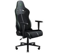 Razer Chaise de jeu Enki X avec support lombaire intégré, chaise de bureau/bureau, cuir synthétique multicouche, rembourrage en mousse, réglable en hauteur, noir/vert