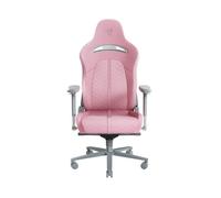Razer Enki - Chaise de jeu avec support lombaire intégré, chaise de bureau (cuir synthétique multicouche, rembourrage en mousse, coussin pour la tête, hauteur réglable) Quartz