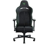 Razer Enki Pro - Chaise de jeu avec cuir durable pour un confort d'assise tout au long de la journée (arc lombaire intégré, inclinaison de l'assise réactive, dossier rembourré double densité) Vert