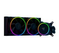 Razer Hanbo Chroma RGB Bouchon de pompe aRGB tout-en-un : design AIO - Ventilateurs aRGB silencieux et puissants - Support de contrôleur de ventilateur PWM - Série Intel LGA 115X, 2011, 1200, 1700,