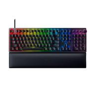 Razer Huntsman V2 (Purple Switch) - Clavier de Jeu Optique Pratique sans Latence (commutateurs optiques cliquets, doubleshot PBT, Repose-Poignet) QWERTZ DE-Layout | Noir