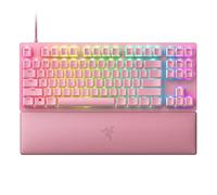 Razer Huntsman V2 (Switches Rouges) - Clavier Gamer Optique pratiquement Sans Latence (Switches Optiques Linéaires et Silencieux, Touches en PBT Doubleshot, Repose-Poignet) Clavier US | Rose Quartz