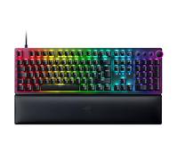 Razer Huntsman V2 (Switches Rouges) - Clavier Gamer Optique pratiquement Sans Latence (Switches Optiques Linéaires et Silencieux, Touches en PBT Doubleshot, Repose-Poignet) Clavier US | Noir