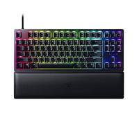 Razer Huntsman V2 Tenkeyless (Switches Violets) - Clavier Gamer Optique (Switches Optiques Clicky, Touches en PBT Doubleshot, Repose-Poignet) Clavier US | Noir