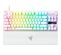 Razer - Huntsman V3 Pro TKL Clavier filaire analogique optique Esports avec mode Snap Tap, déclenchement rapide et actionnement réglable - Blanc