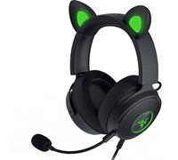 Razer Kraken Kitty Edition V2 Pro - Casque Gaming Filaire RGB avec Oreilles Interchangeables (Oreilles interchangeables, Eclairage Réactif au Streaming, Haut-parleurs Titanium de 50mm) Noir