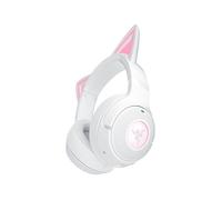 Razer Kraken Kitty V2 BT - Casque sans Fil Bluetooth RGB avec Kitty Ears pour Le Jeu et Le Streaming (325g, Haut-parleurs Triforce 40mm, Bluetooth 5.2, micros antibruit, autonomie de 40 Heures) Blanc