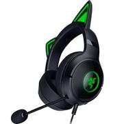 Razer Kraken Kitty V2 Casque Filaire USB RVB : Chroma Kitty Ears - Éclairage réactif - Micro cardioïde HyperClear - Pilotes Triforce 40 mm - Son Surround 7.1 - Noir Classique