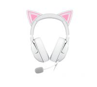 Razer Casque filaire Kraken Kitty V2 – RGB, oreilles Kitty, Triforce 40 mm, micro HyperClear – Blanc