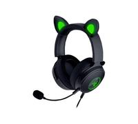 Razer Kraken Kitty Edition V2 Pro - Casque Gaming Filaire RGB avec Oreilles Interchangeables (Oreilles interchangeables, Eclairage Réactif au Streaming, Haut-parleurs Titanium de 50mm) Noir