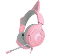 Razer Kraken Kitty V3 X Casque de jeu filaire : Kitty Ears - Micro cardioïde HyperClear - Pilotes de 40 mm - Son surround 7.1 - Coussinets d'oreille confortables - Plateforme croisée via PC de 3,5 mm
