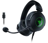 Razer Kraken V3 HyperSense Casque de Jeu USB avec Technologie Tactile : Driver Triforce Titanium 50 mm, Tissu Hybride et Coussin en Mousse à mémoire de Forme en Cuir synthétique, Microphone Amovible