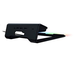 Razer Laptop Stand Chroma V2: USB C Hub with 4K HDMI, 2 USB 3.1, PD 100W - Ergonomic Design - Anodized Aluminum Construction - Customizable Chroma RGB Lighting - Matte Black