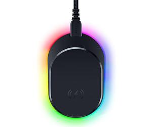 Razer Mouse Dock Pro avec rondelle de Chargement sans Fil : Chargement magnétique sans Fil - Émetteur-récepteur HyperPolling 8K Hz intégré - Base antidérapante - Éclairage RVB Chroma - Noir Classique