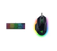Razer Ornata V3 - Clavier Gamer à Profil Bas (Switches Méca-Membrane, Repose-Poignet & Basilisk V3 - Souris Gaming Filaire (10+1 Boutons programmables, Molette HyperScroll Tilt, Interrupteur