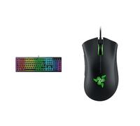 Razer Ornata V3 - Clavier Gamer à Profil Bas (Switches Méca-Membrane, Repose-Poignet & DeathAdder Essential (2021) - Souris Gaming Filaire avec Capteur Optique de 6400 DPI (Design Ergonomique