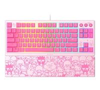 Razer Ornata V3 TKL Gaming Keyboard : Low-Profile Keys - Mecha-Membrane Switches - UV-Coated Keycaps - Backlit Media Keys - 8-Zone RGB Lighting - Magnetic Wrist Wrest - Hello Kitty & Friends Edition