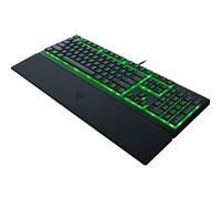 Razer Ornata V3 X Clavier de jeu : touches discrètes - Interrupteurs à membrane silencieux - Résistant aux éclaboussures - Éclairage RVB chroma - Repose-poignet ergonomique - Snap Tap