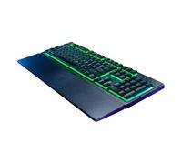 Razer Ornata V3 X, Clavier Gaming à Membrane avec Interrupteur Silencieux à Membrane (Cache-Boutons avec revêtement UV, Repose-Poignet Ergonomique Razer Chroma RVB), Clavier Allemand, Noir